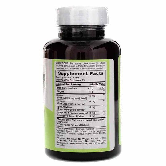 Chewable Papaya Enzyme with Chlorophyll, AH